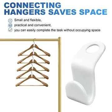 Meuzvin 50PCS Hanger Hooks Clothes Connector Hooks Space Saving Cascading Hangers Closet Organizer (...