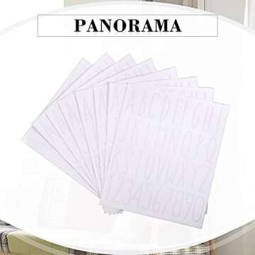 8 Sheets Vinyl Letter Stickers Waterproof Self Adhesive Letter Numbers Alphabet Modern Mailbox Numbers Sticker for DIY Mailbox House Home Business Address(1.5 Inch,White)