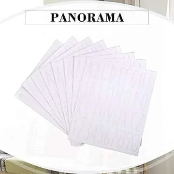 8 Sheets Vinyl Letter Stickers Waterproof Self Adhesive Letter Numbers Alphabet Modern Mailbox Numbers Sticker for DIY Mailbox House Home Business Address(1.5 Inch,White)