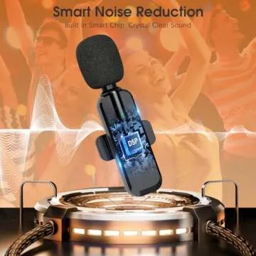 MAYBESTA Wireless Mini Microphone for iPhone 15 - Bluetooth Lavalier Android Mic for YouTube Video Recording, Clip-on USB C Phone Microphones for Tiktok Vlog Livestream Podcast