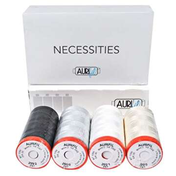 Aurifil Necessities Thread Collection – 4 Spools Essential