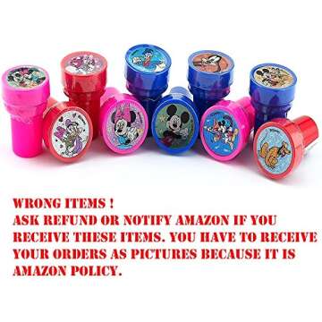 Disney Mickey Mouse 10 Self Inking Stampers for Kids