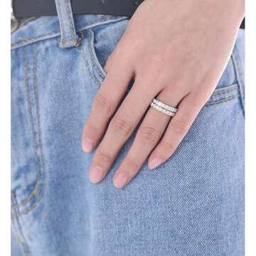 Elegant 3mm Titanium Engagement Ring - TIGRADE