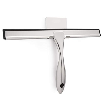 Hiware 10" Stainless Steel Shower Squeegee for Streak-Free Cleaning