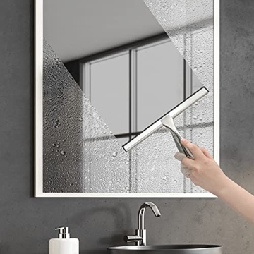 Hiware 10" Stainless Steel Shower Squeegee for Streak-Free Cleaning