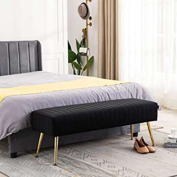 Furnimart Velvet Ottoman Stylish Footrest for Any Room