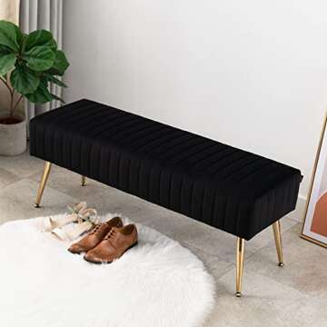 Furnimart Velvet Ottoman Stylish Footrest for Any Room