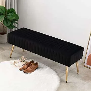 Furnimart Velvet Ottoman Stylish Footrest for Any Room