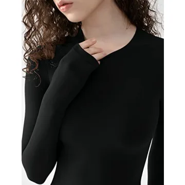 PUMIEY Long Sleeve Bodysuit For Women Sexy Body Suit