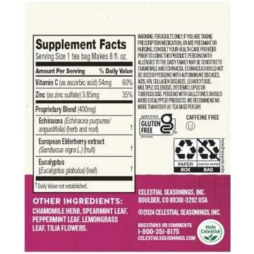 Celestial Seasonings Sleepytime Tea Echinacea Immune Boost