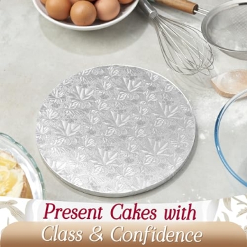 Sturdy 8 Inch Cake Boards by Cakebon - 12 Pack