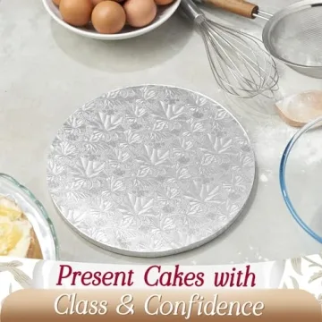 Sturdy 8 Inch Cake Boards by Cakebon - 12 Pack