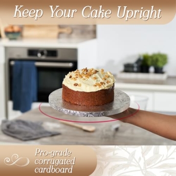 Sturdy 8 Inch Cake Boards by Cakebon - 12 Pack