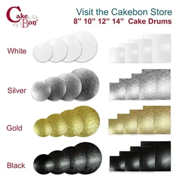 Sturdy 8 Inch Cake Boards by Cakebon - 12 Pack