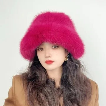 Stylish Warm Faux Fur Bucket Hat for Women