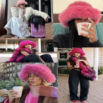 Stylish Warm Faux Fur Bucket Hat for Women