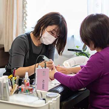 30000RPM Portable Nail Drill Machine, AZ GOGO Professional Rechargeable Electric Efile Nail Drill for Acrylic Nails, Manicure/Pedicure, Polishing, Cuticle - Salon or Home Use（Pink）