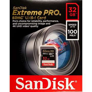 SanDisk 32GB (Ten Pack) SD HC Extreme Pro Memory Card for Digital DSLR Camera SDHC 4K V30 UHS-I (SDS...