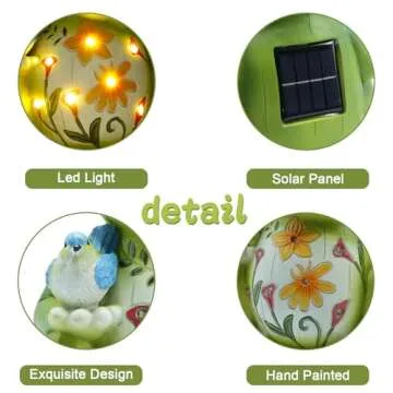 REYISO Solar Frog Outdoor Decor for Patio Lawn