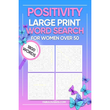 Positivity Word Search for Women Over 50 in Large Print