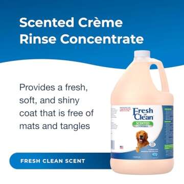 PetAg Fresh ’n Clean Scented Creme Rinse, Classic Fresh Scent (7:1 Concentrate) - 1 Gallon - Condi...