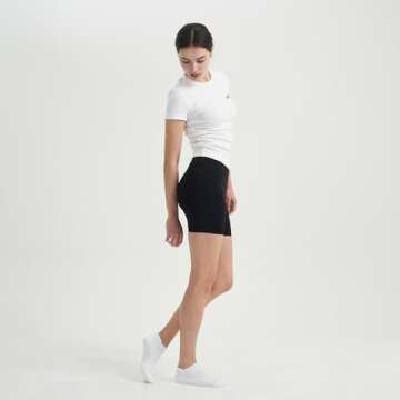 MONFOOT Women's and Men's 10 Pairs Athletic Cushion Running Performance Heel Tab Ankle Socks White Small, multipack