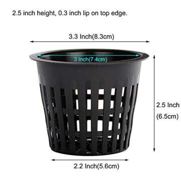 NUOMI Hydroponics Cups - Durable Net Pots for Orchids and Growers