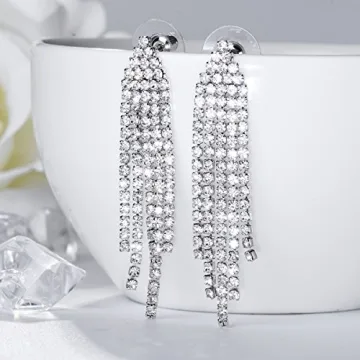 SELOVO Silver Dangle Earrings - Elegant and Lightweight
