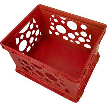 Storex Large Premium File Crate - Durable & Stylish Storage