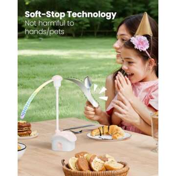 Gaiatop Fly Fans for Tables, Portable Battery Powered Bug Fan for Indoor Outdoor Picnic, Party, BBQ, Kitchen and Restaurants 4 Pack