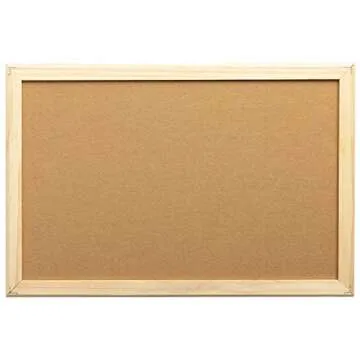 Marble Field 8" x 12" Cork Board with Wood Frame, Framed Bulletin Board with 5 Push pins