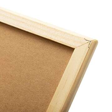 Marble Field 8" x 12" Cork Board with Wood Frame, Framed Bulletin Board with 5 Push pins