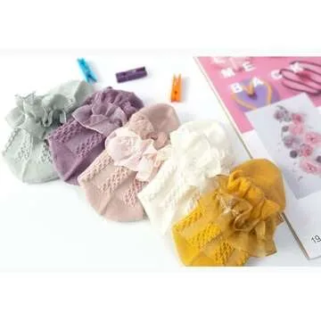 QandSweet Baby Girls' Eyelet Flower Socks for Kids