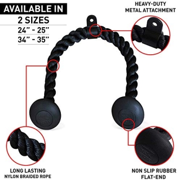 RDX Tricep Rope Attachment for Heavy Duty Workouts