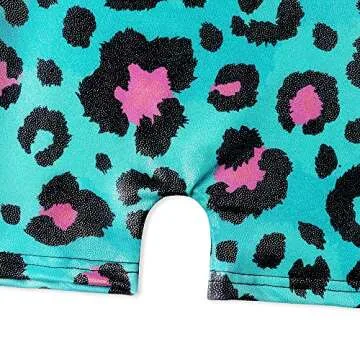 EQSJIU Leotards For Toddler Girls Gymnastics 4t 4-5t Light Blue Pink Leopard Kids Biketard With Shorts For Dance Sparkly Apparel Outfits Gymnastics Leotards for Girls 4t