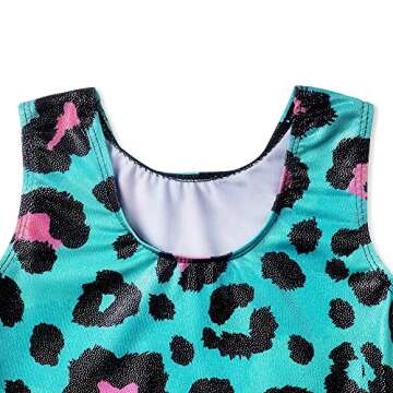 EQSJIU Leotards For Toddler Girls Gymnastics 4t 4-5t Light Blue Pink Leopard Kids Biketard With Shorts For Dance Sparkly Apparel Outfits Gymnastics Leotards for Girls 4t