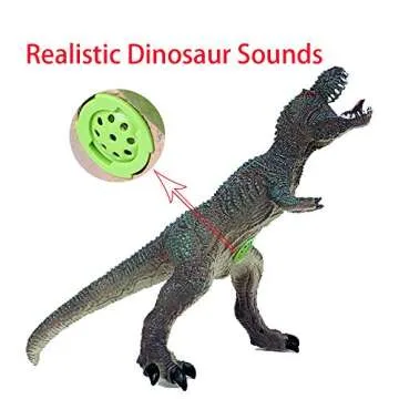 YAOASEN 6pc Jumbo Dinosaur Set, 13-15" Blue Velociraptor & T-Rex, Soft Toys for Kids, Perfect Party Favors & Birthday Gifts