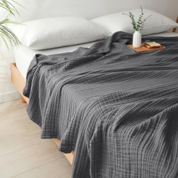 PHF 100% Cotton Muslin Blanket - King Size Comfort
