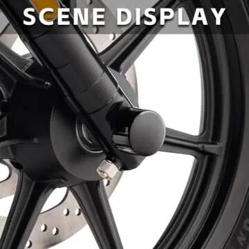 Osilly 2PCS Motorcycle Front Axle Nut Cover Cap, Aluminum Waterproof Motor Front Axle Nut Cover, Vehicle Exterior Decoration Compatible with Dyna, Electra Glides, Fat Boy, Forty Eight & More（Black）