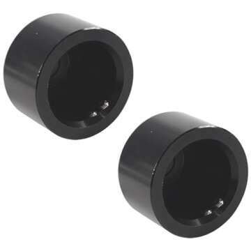 Osilly 2PCS Motorcycle Front Axle Nut Cover Cap, Aluminum Waterproof Motor Front Axle Nut Cover, Vehicle Exterior Decoration Compatible with Dyna, Electra Glides, Fat Boy, Forty Eight & More（Black）