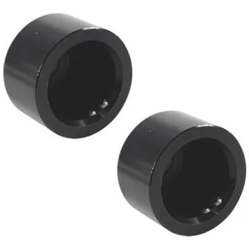 Osilly 2PCS Motorcycle Front Axle Nut Cover Cap, Aluminum Waterproof Motor Front Axle Nut Cover, Vehicle Exterior Decoration Compatible with Dyna, Electra Glides, Fat Boy, Forty Eight & More（Black）