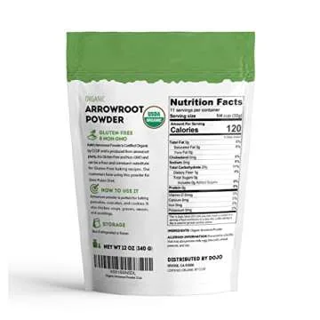 Arrowroot Flour for Body Butter & Baking (12oz) - Kate Naturals. Organic, Non-GMO, Gluten Free Arrowroot Powder Organic for Deodorant, Skin, Hair. Arrowroot Starch for Cooking & Thickening Sauces