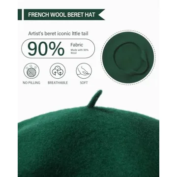 AWAYTR Wool French Beret - Stylish Hats for All Ages