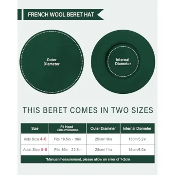 AWAYTR Wool French Beret - Stylish Hats for All Ages