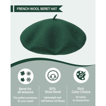 AWAYTR Wool French Beret - Stylish Hats for All Ages