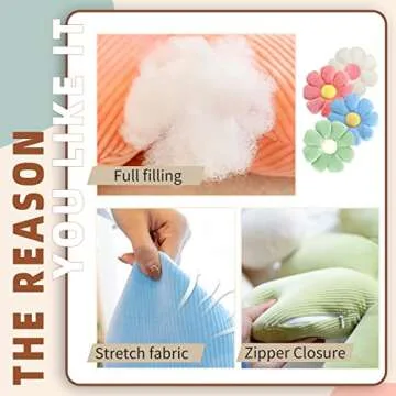 YesMora Flower Pillow - Cute Floor Decor for All Ages