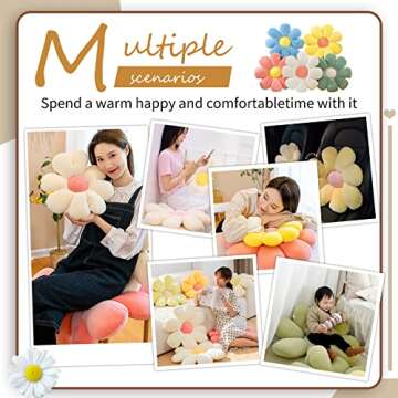 YesMora Flower Pillow - Cute Floor Decor for All Ages