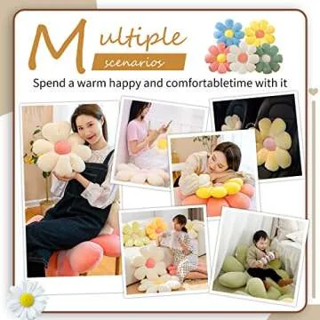 YesMora Flower Pillow - Cute Floor Decor for All Ages