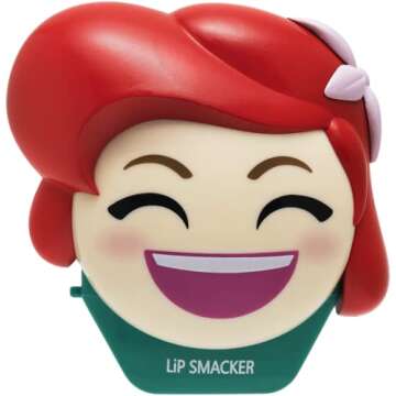 Disney Emoji Flip Balm - Ariel Lip Smacker, Tropical Shelfie Flavor