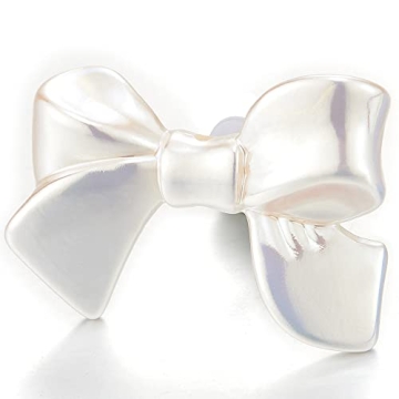 Stylish Pearl White Bow-knot Statement Earrings for Her